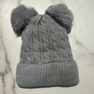 Gray Knit Mickey Mouse Stocking Cap